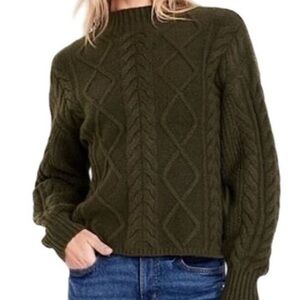 Old Navy So Soft Mock Neck Green Cable Knit Sweater 3X Women’s Plus